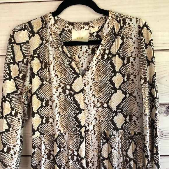 Anthropologie Maeve Juno Snakeskin Print Dress - Picture 5 of 7